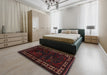 Traditional Bakers Brown Persian Rug in a Bedroom, tr2335