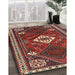 Traditional Dark Almond Brown Persian Rug in Family Room, tr2336