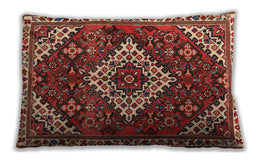 Traditional Classic Rectangular Orange Salmon Pink Lumbar Throw Pillow, 13 inch by 19 inch, lbtr2337