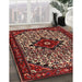 Machine Washable Traditional Dark Almond Brown Rug in a Family Room, wshtr2338