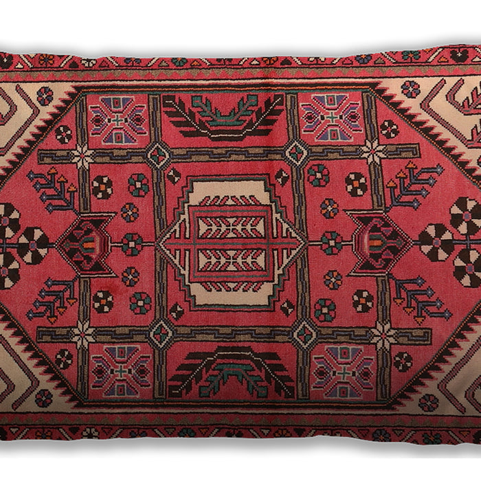 Traditional Classic Rectangular Rust Pink Lumbar Throw Pillow, 13 inch by 19 inch, lbtr2339