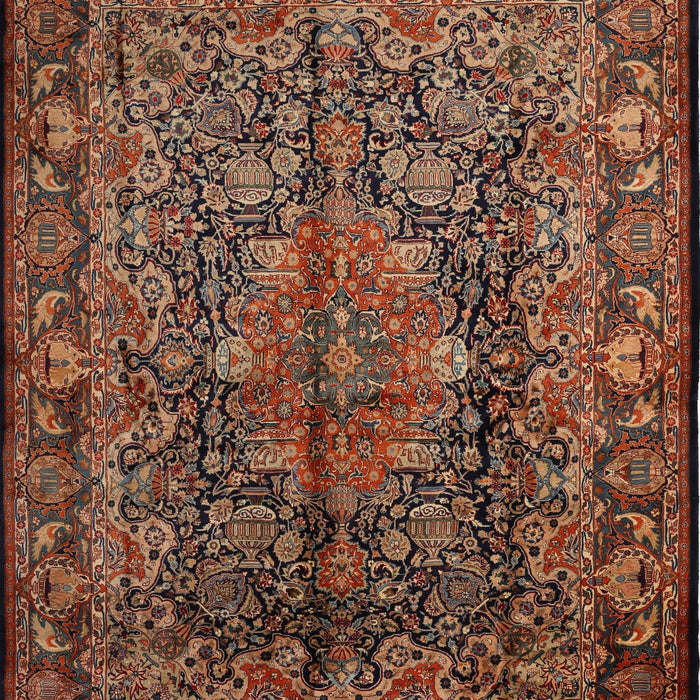 Machine Washable Traditional Vermilion Red Rug, wshtr233