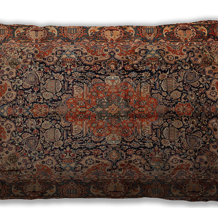 Traditional Classic Rectangular Vermilion Red Lumbar Throw Pillow, 13 inch by 19 inch, lbtr233