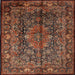 Square Traditional Red Medallion Rug, tr233