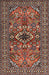 Machine Washable Traditional Camel Brown Rug, wshtr2340