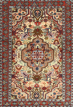 Machine Washable Traditional Light French Beige Brown Rug, wshtr2341