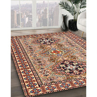 Traditional Saffron Red Persian Rug, tr2342