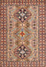 Machine Washable Traditional Saffron Red Rug, wshtr2342