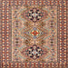 Square Traditional Saffron Red Persian Rug, tr2342