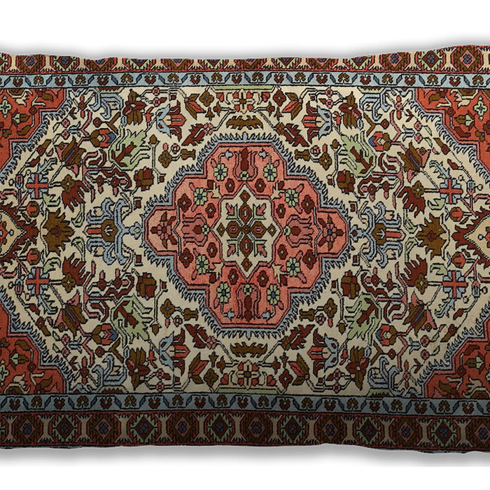 Traditional Classic Rectangular Light French Beige Brown Lumbar Throw Pillow, 13 inch by 19 inch, lbtr2343
