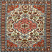Square Traditional Light French Beige Brown Persian Rug, tr2343
