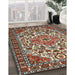 Traditional Light French Beige Brown Persian Rug in Family Room, tr2343