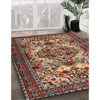 Traditional Saffron Red Persian Rug, tr2344