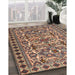 Machine Washable Traditional Red Brown Rug in a Family Room, wshtr2346