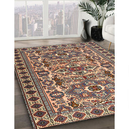 Traditional Red Brown Persian Rug in Family Room, tr2346