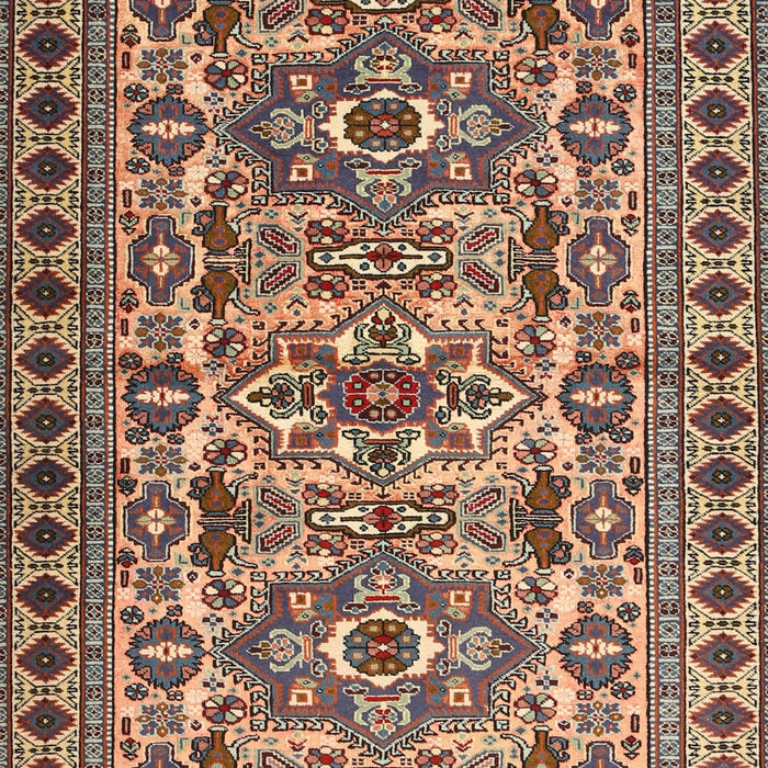 Machine Washable Traditional Red Brown Rug, wshtr2346