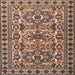 Square Traditional Red Brown Persian Rug, tr2346