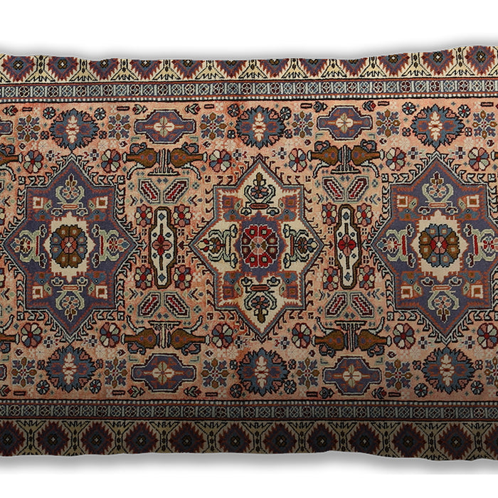 Traditional Classic Rectangular Red Brown Lumbar Throw Pillow, 13 inch by 19 inch, lbtr2346