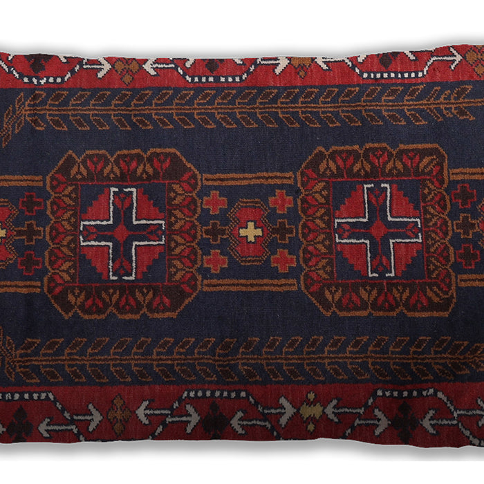 Traditional Classic Rectangular Tomato Red Lumbar Throw Pillow, 13 inch by 19 inch, lbtr2347