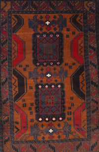 Machine Washable Traditional Red Brown Rug, wshtr2348