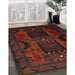 Machine Washable Traditional Red Brown Rug in a Family Room, wshtr2348