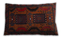 Traditional Classic Rectangular Red Brown Lumbar Throw Pillow, 13 inch by 19 inch, lbtr2348