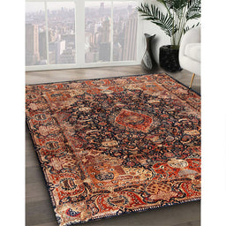 Traditional Brown Persian Rug in Family Room, tr234