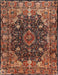 Machine Washable Traditional Peru Brown Rug, wshtr234