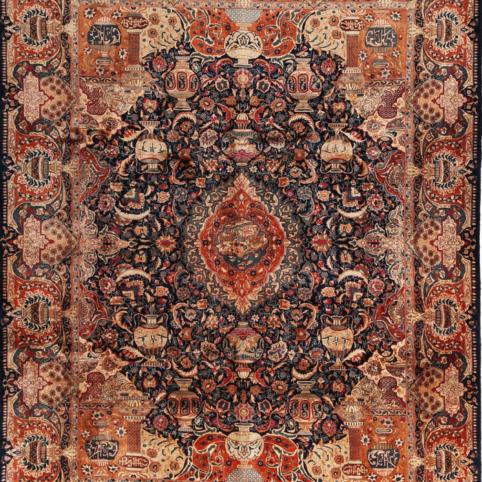 Machine Washable Traditional Peru Brown Rug, wshtr234