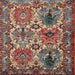 Square Traditional Saffron Red Persian Rug, tr2350