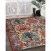 Machine Washable Traditional Saffron Red Rug in a Family Room, wshtr2350