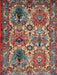 Machine Washable Traditional Saffron Red Rug, wshtr2350