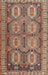 Machine Washable Traditional Red Brown Rug, wshtr2351