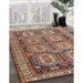 Machine Washable Traditional Red Brown Rug in a Family Room, wshtr2351