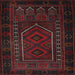 Square Traditional Burgundy Brown Persian Rug, tr2352