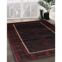 Traditional Charcoal Black Persian Rug, tr2354