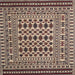 Round Machine Washable Traditional Bakers Brown Rug, wshtr2355