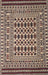 Machine Washable Traditional Bakers Brown Rug, wshtr2355