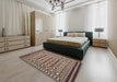 Traditional Bakers Brown Persian Rug in a Bedroom, tr2355