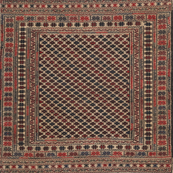 Square Traditional Red Southwestern Rug, tr2356