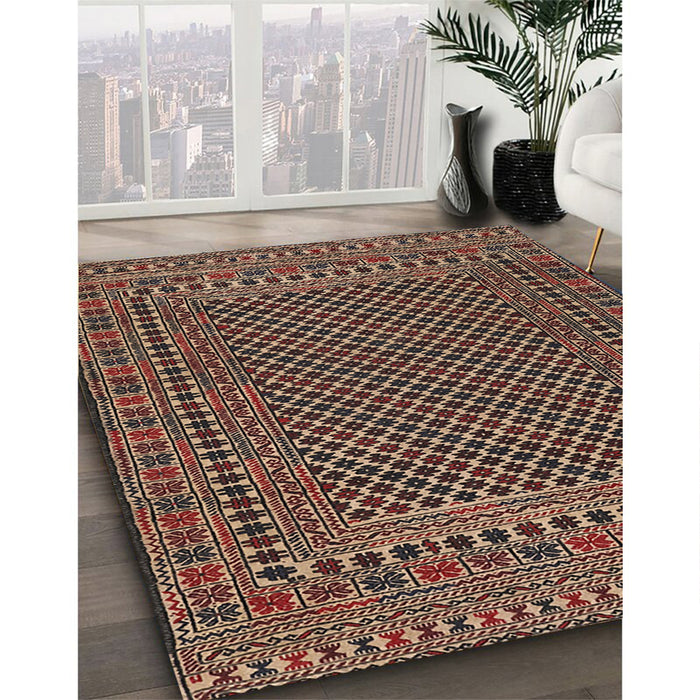 Machine Washable Traditional Night Red Rug in a Family Room, wshtr2356