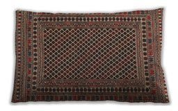 Traditional Classic Rectangular Red Lumbar Throw Pillow, 13 inch by 19 inch, lbtr2356