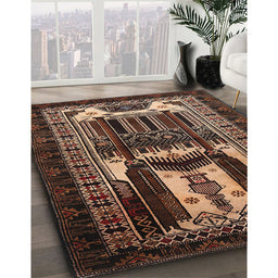 Traditional Red Persian Rug in Family Room, tr2357