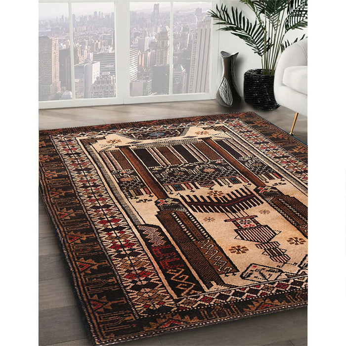 Traditional Red Persian Rug in Family Room, tr2357