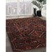 Machine Washable Traditional Dark Brown Rug in a Family Room, wshtr2359