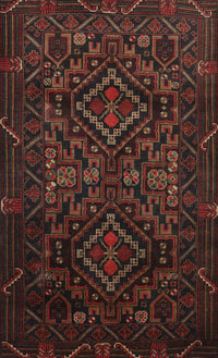 Machine Washable Traditional Dark Brown Rug, wshtr2359