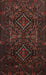 Machine Washable Traditional Dark Brown Rug, wshtr2359