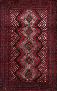 Machine Washable Traditional Tomato Red Rug, wshtr2360