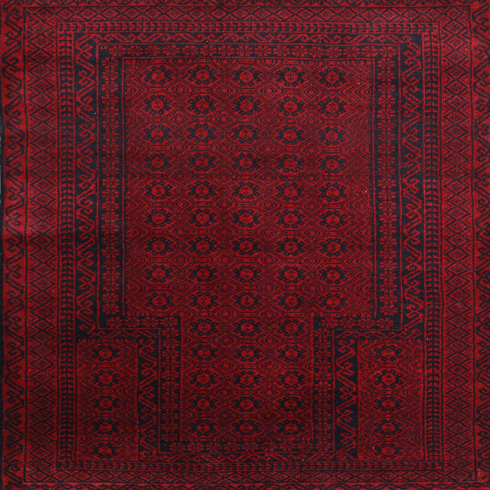 Round Machine Washable Traditional Dark Scarlet Red Rug, wshtr2362