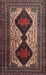 Machine Washable Traditional Dark Almond Brown Rug, wshtr2364